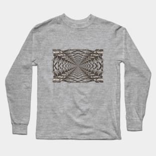 silver vintage pattern shiny metallic style geometrical shimmering gifts Long Sleeve T-Shirt